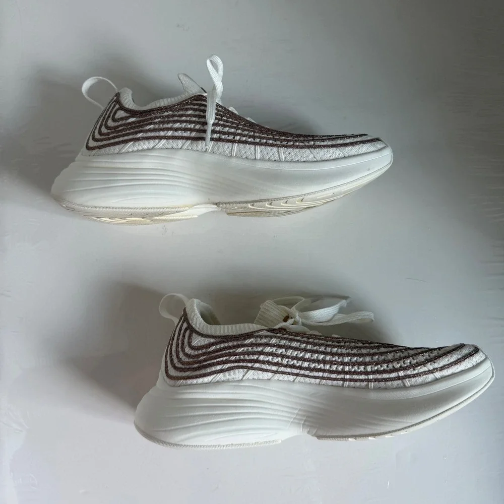 APL Womens Cream and Brown Sneakers